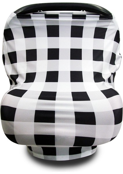 Parteri Ön Cam Emzirme Havlu (Siyah Beyaz Izgara) (Yurt Dışından)