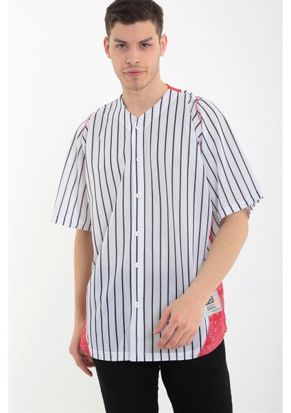 - Ghetto Striped Beyaz Beyzbol Forması fiyatları
