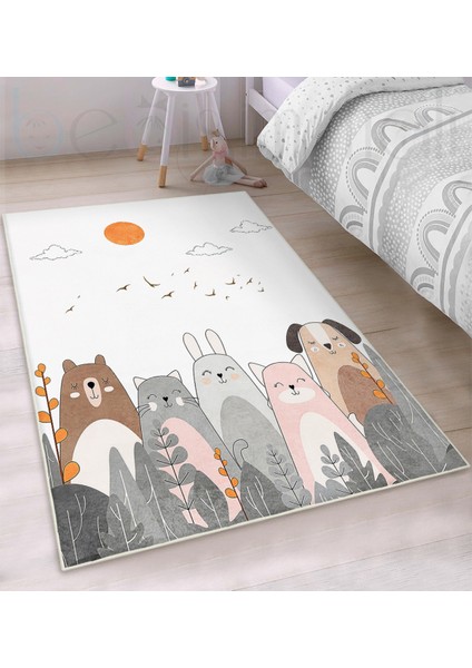 Iskandinav Sevimli Hayvanlar Çocuk Odası Halısı fiyatları