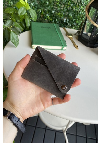 Vista - Hakiki Deri Unisex Natürel Minimal Origami Cüzdan fiyatları