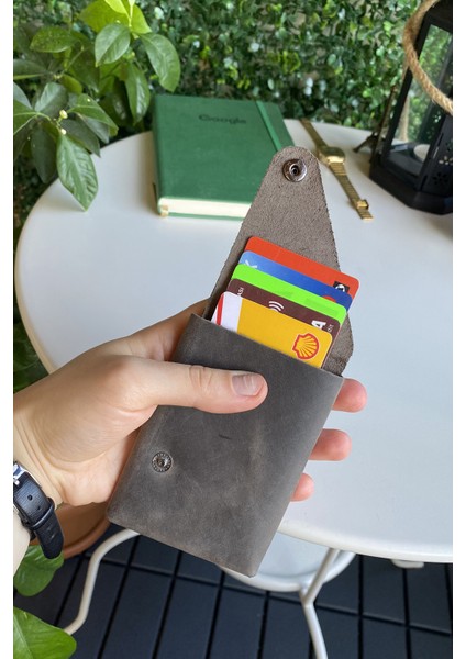 Vista - Hakiki Deri Unisex Natürel Minimal Origami Cüzdan indirimleri