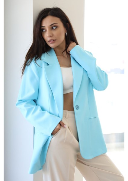 Retro Palazzo Ceket-Turkuaz modelleri