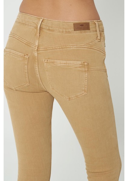 Judy Camel Normal Bel Fermuarlı Skinny Fit Jean Pantolon C 4521-117