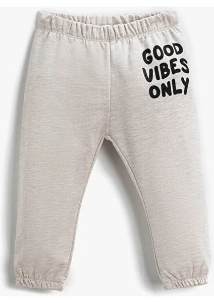 Erkek Bebek Eşoftman Alt Bej