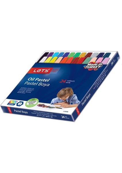 Pastel Boya 24'lü Karton Kutu 1 Adet Lets 24 Renk Pastel Boya Karton Kutu 1 Adet