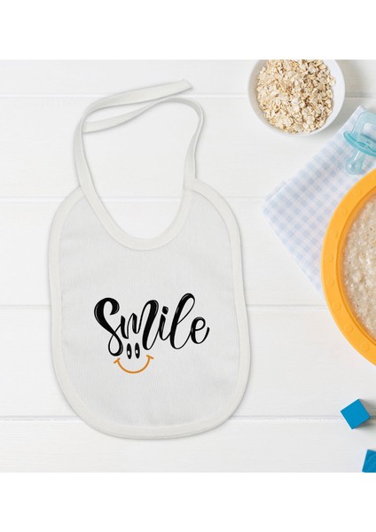 Kids Smile Tasarımlı Bebek Mama Önlüğü - Model 2