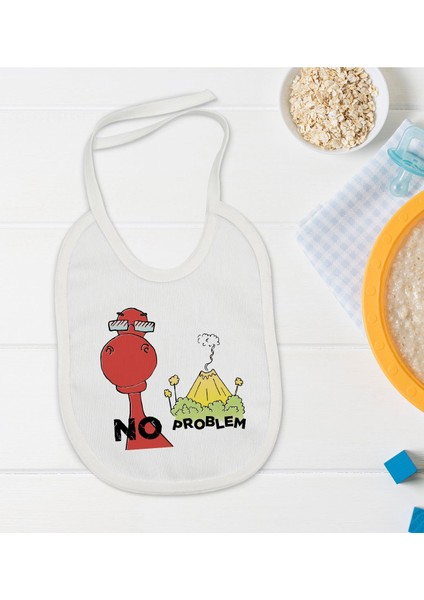 Kids No Problem Tasarımlı Bebek Mama Önlüğü - Model 1
