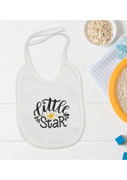 Kids Little Star Tasarımlı Bebek Mama Önlüğü - Model 1