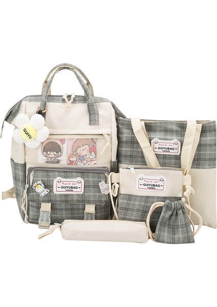 Ilkokul Öğrencilerinin Okul Çantası 4 Parça Set (Yurt Dışından)I(Aksesuarlar Dahil)