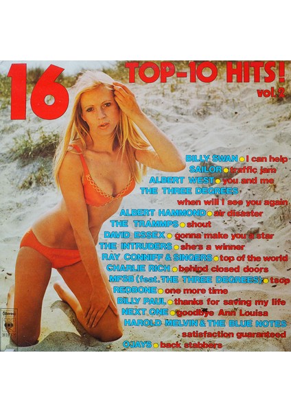 16 Top-10 Hits! (Vol.2),hollanda Baskı 1975 Lp