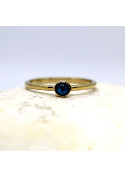 Altın Yüzük - Nazar Bocuğu 14 Ayar Tek Taş Yüzük-Nazar Boncuğu Altın Tek Taş Yüzük-Hediye Altın Yüzük fırsatları