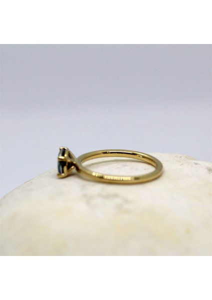 Tektaş Altın Yüzük - 14 Ayar Altın 2.60 Karat Mistik Topaz Taşlı Tek Taş Evlilik Teklifi Yüzüğü indirimleri