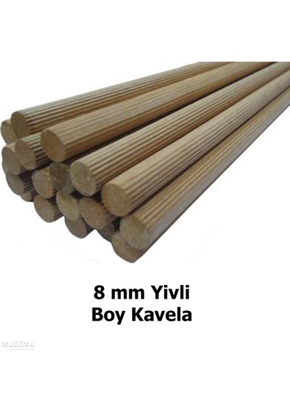 8 mm Boy Kavela Kayın Yivli 25'li Paket