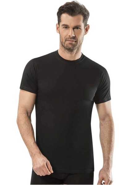 Bisiklet Yaka Modal Yarım Kollu Erkek Atlet 1203