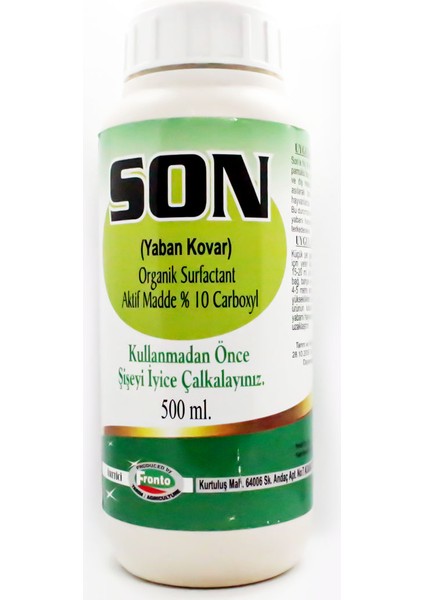 Son Yaban Kovar - Domuz,kuş,tilki,porsuk,akrep Kaçırıcı 500 ml