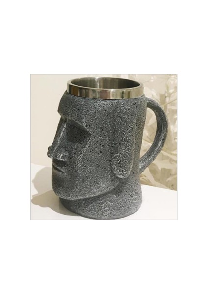 Tiki Kahverengi Paskalya Adalı Kupa Can Açacağı Polinezya Tankard Kahve Bira Bardak Kupalar 600 ml. (Yurt Dışından)