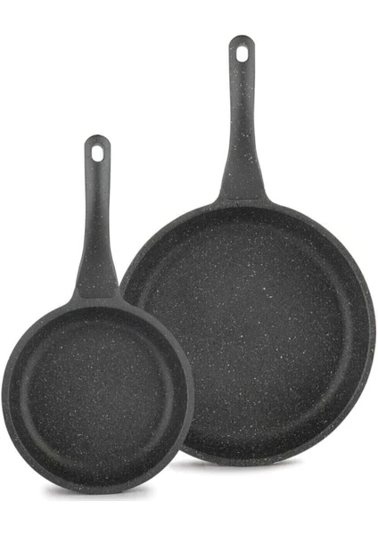 Cook Case 2 Parça Granit Döküm Tava Seti 22-26 cm