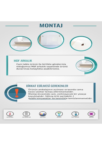 Cam Tablo | Şömine Görünümlü | 50cm x 120cm modelleri