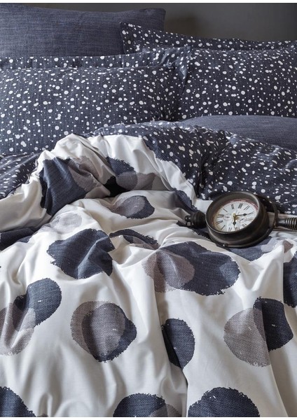 Modern Tek Kişilik Nevresim Takımı Orva Indigo