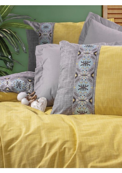 Folk Art Çift Kişilik Nevresim Takımı Aponi Gri fiyatları