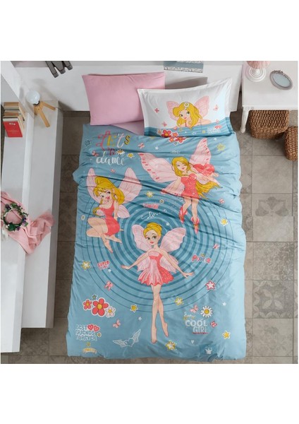 Tek Kişilik Genç Ranforce Nevresim Takımı Power Girl