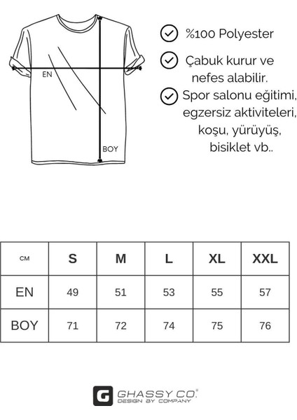 Ghassy Co. Erkek 5'li Paket Dry Fit Siyah Lacivert Beyaz Haki Gri  Atletik Nem Emici Günlük Tshirt