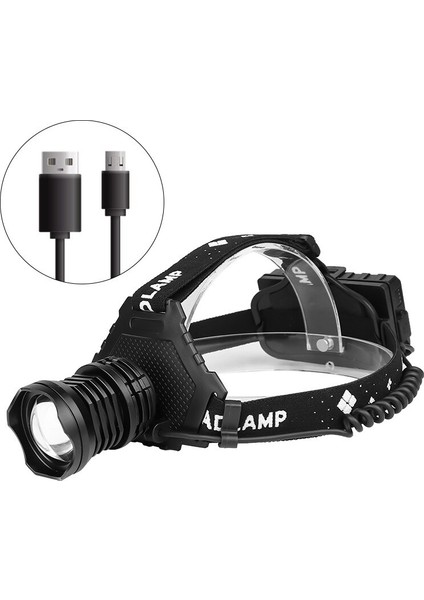 Yüksek Güçlü LED Far XHP70 Zoom Far USB Şarj Edilebilir Kamp Balıkçılık Işığı (Yurt Dışından)