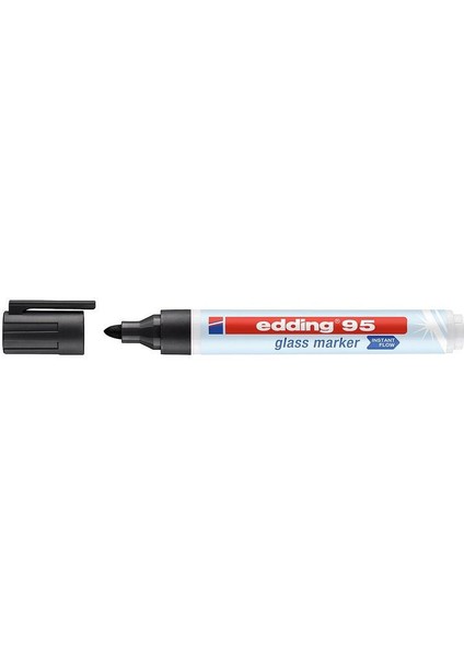 Edding 95 Glass Marker Cam Kalemi Siyah