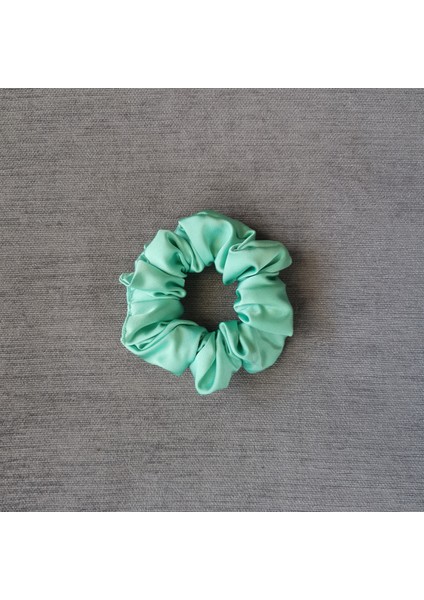 Scrunchies Siyah Saten Lastik Toka