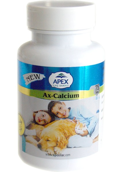 Kedi Kalsiyum Fosfor Katkısı - Ax Calcium 75 Tablet