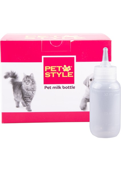 Şeffaf Pet Biberon 50 ml Yavru Kedi ve Köpekler Için Biberon