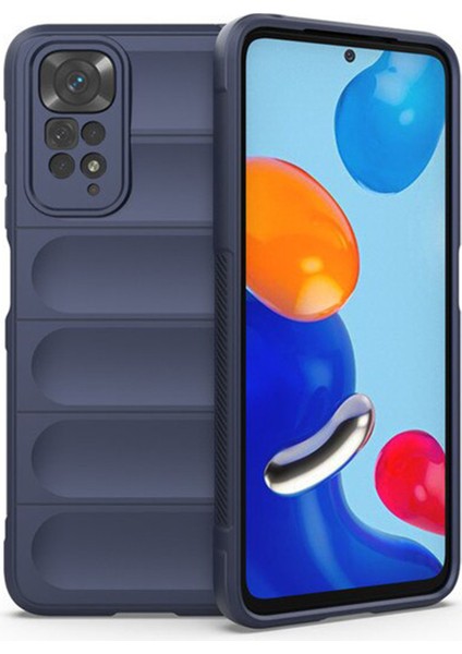 Xiaomi Redmi Note 11S 2022 Global Miami Serisi Darbeye Dayanıklı Silikon Kılıf - Lacivert