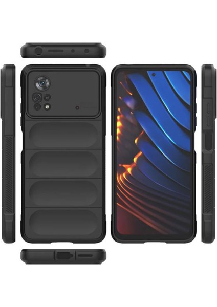 Xiaomi Poco X4 Pro 5g Miami Serisi Darbeye Dayanıklı Silikon Kılıf - Açık Mavi