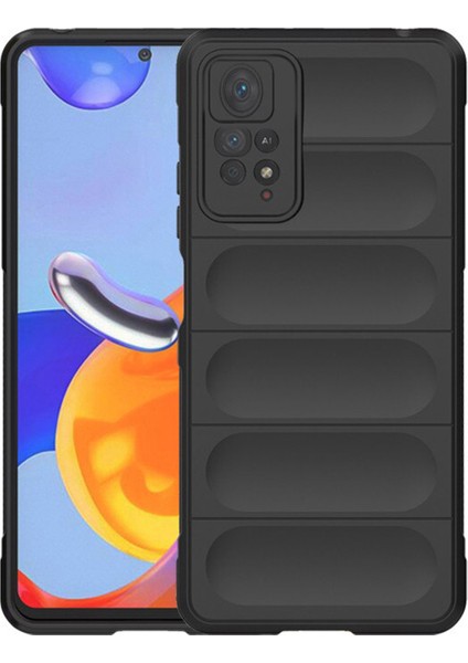 Xiaomi Redmi Note 11 Çin Versiyon Miami Serisi Darbeye Dayanıklı Silikon Kılıf - Siyah
