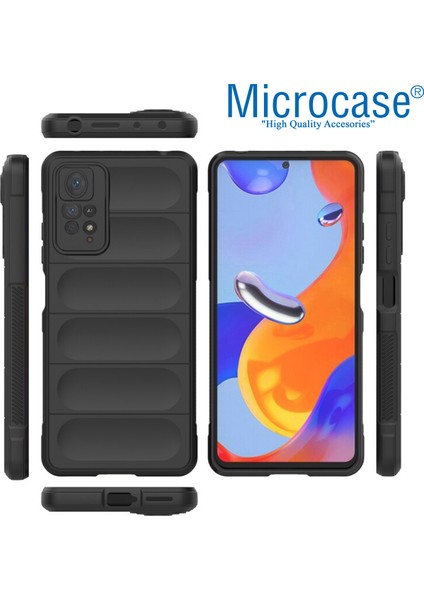 Xiaomi Redmi Note 11 Çin Versiyon Miami Serisi Darbeye Dayanıklı Silikon Kılıf - Siyah