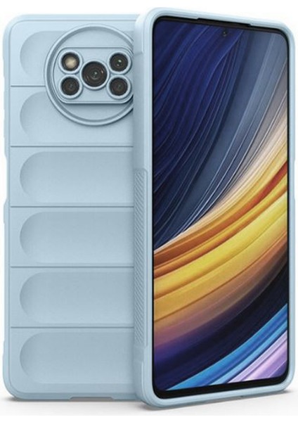 Xiaomi Poco X3 Nfc Miami Serisi Darbeye Dayanıklı Silikon Kılıf - Açık Mavi