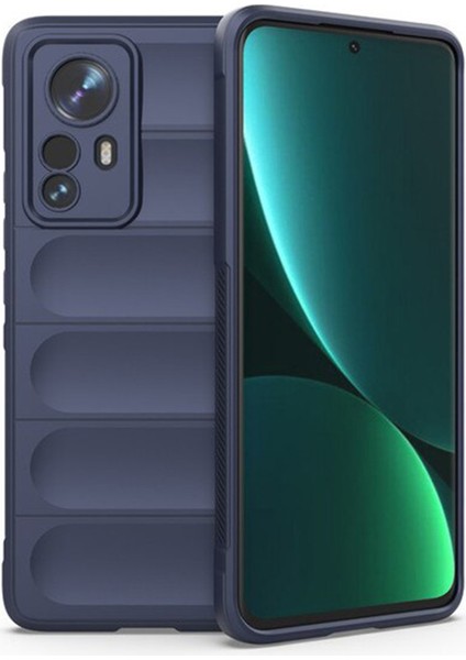 Xiaomi Mi 12 Pro Miami Serisi Darbeye Dayanıklı Silikon Kılıf - Lacivert