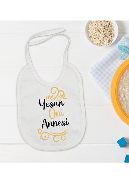 Kids Yesun Oni Annesi Tasarımlı Bebek Mama Önlüğü - Model 1