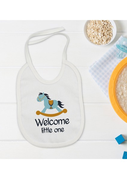 Kids Welcome Little One Tasarımlı Bebek Mama Önlüğü - Model 1