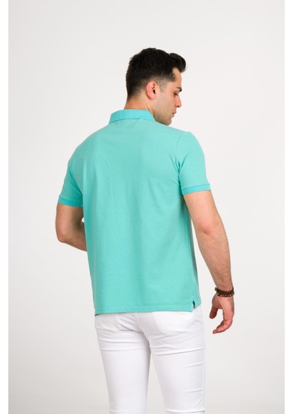 Taş Yıkama Regular Fit Lacost Kumaş Polo Yaka Pamuklu Erkek T-Shirt fırsatları