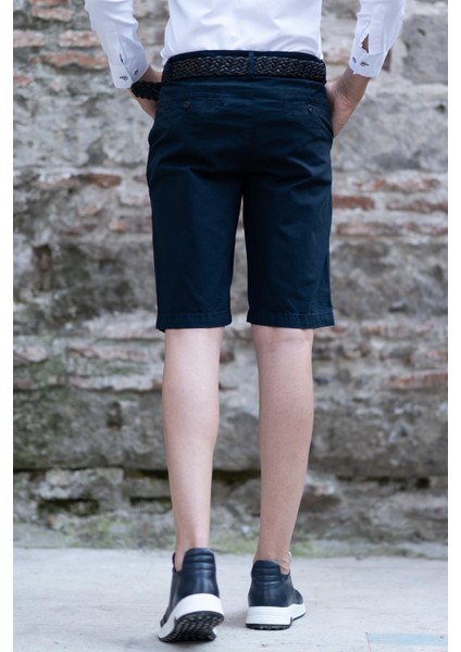 Gabardin Kumaş Pamuklu Regular Fit Chino Yan Cep Erkek Şort