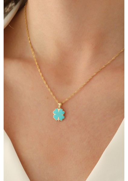 14 Ayar Altın Singapur Zincir Yonca Kolye fiyatları