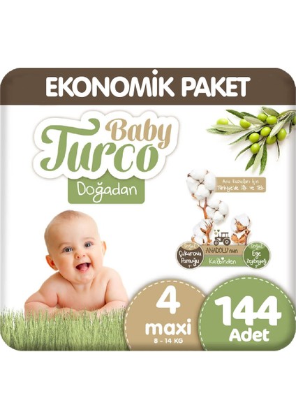 Bebek Bezi 4 Numara 8-14 Kg 144 Adet