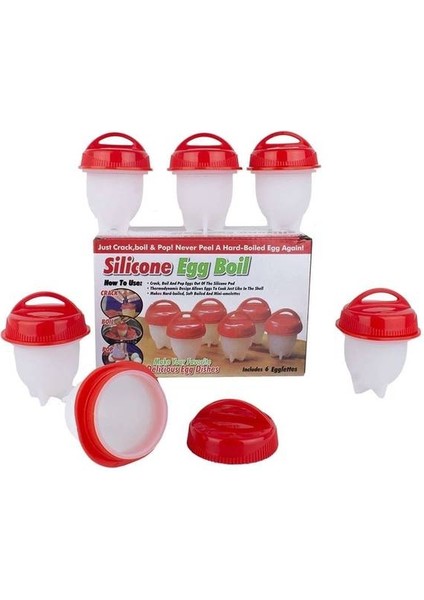 Silikon Yumurta Haşlama Kabı 6'lı Set