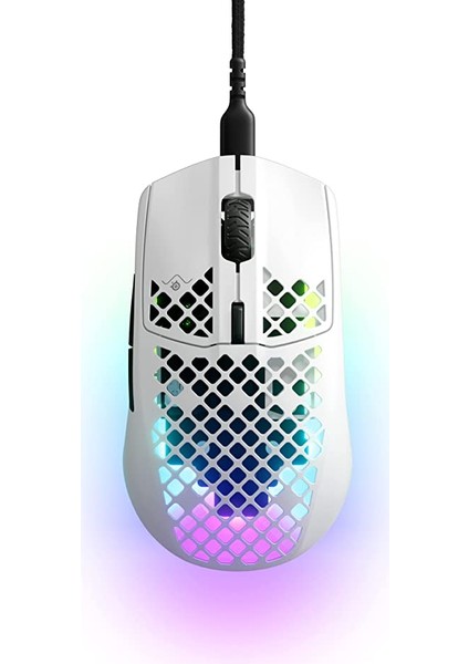 Aerox 3 Snow Ultra Hafif Gaming Mouse 8,500 Cpı Truemove Core Optik Sensör, Beyaz, 59 Gram