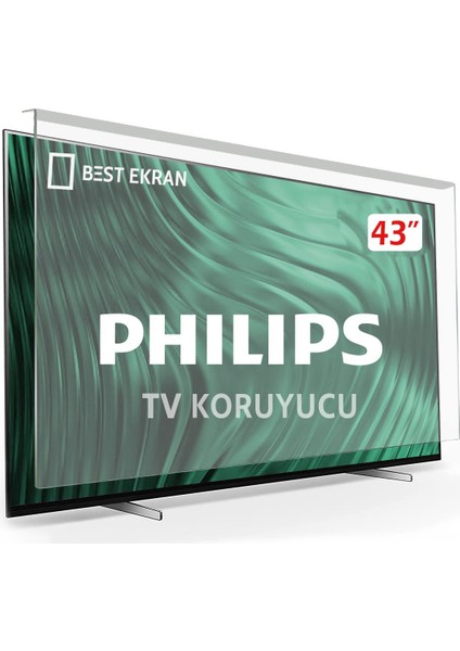 Phılıps 43PUS7506 Tv Ekran Koruyucu - Philips 43" Inç Ekran Koruma Paneli