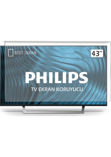 Philips 43PUS6412 Tv Ekran Koruyucu - Philips 43" Inç Tv Ekran Koruyucu