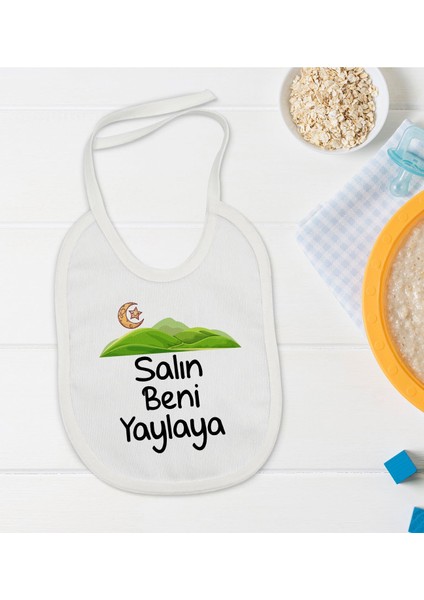 Kids Salın Beni Yaylaya Tasarımlı Bebek Mama Önlüğü - Model 1