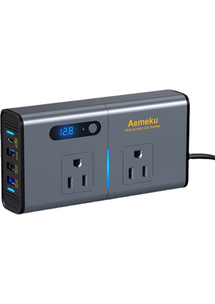 Araba Invertörü 200W Çakmak Süper Hızlı Şarj USB Güç Dönüştürücü Soketi (Yurt Dışından)