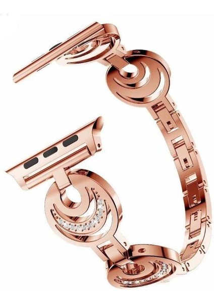 Apple Watch Seri 1-2-3 42 mm Için Bileklik Kordon Rose Gold